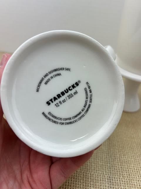 Classic White Starbucks Mug, 12 Oz Classic Starbucks Mug, Simple White  Starbucks Mug - Etsy