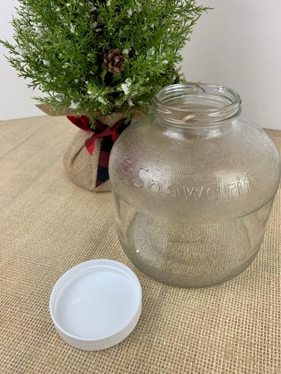 Snow drift glass jar Snow drift glass jar