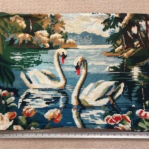 Set (2) Swan Lake Patterned Pillow Shams from Urban Outfitters Home, Used Pillow Shams from Urban Outfitters with a Swan Lake Motif image 7