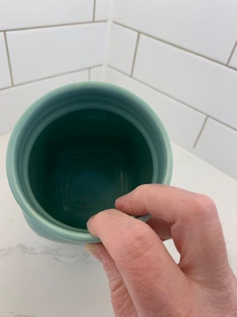 Fishs Eddy Mint Green Ceramic Faux Mason Jar Fishs Eddy Faux Etsy