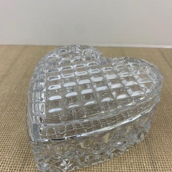 Glass Heart Candy Dish Etsy