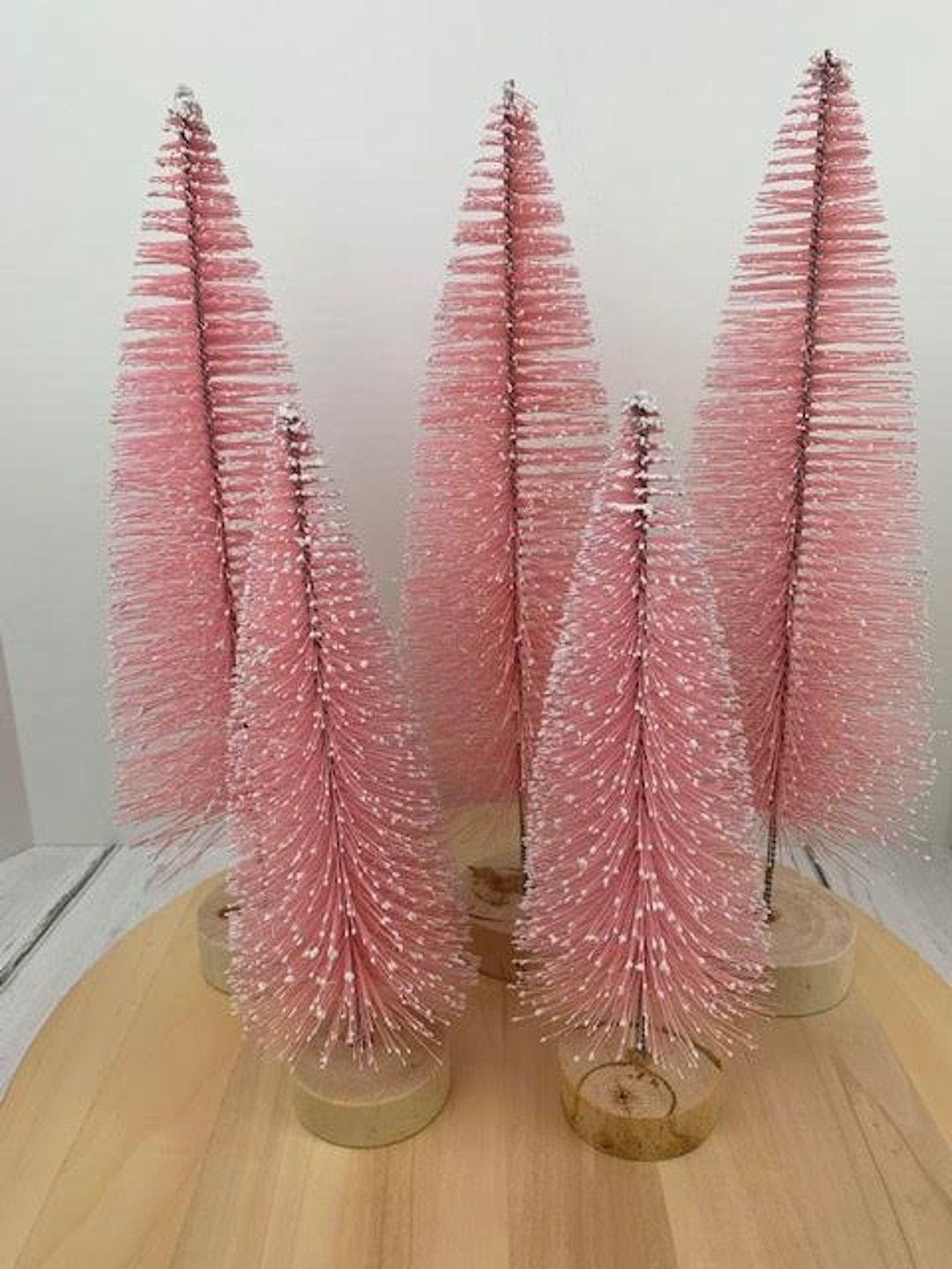 Pink Bottle Brush Trees Bottle Brush Trees in Pink Baby Pink Etsy