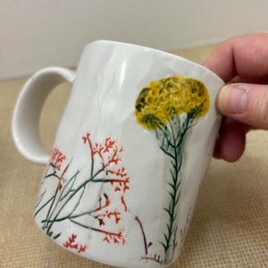 OOS Dagny Monogram Mugs from Anthropologie, Dagny Initial M Mug, Dagny Initial T Mug, Dagny Floral Monogram Mugs, AnthroHome, Anthropologie image 3