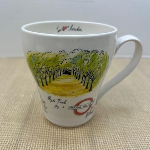 I love London Linea Carta Diva Pyari  Mug, Anthropologie I love London city mug by Linea Carta, RARE I love London Mug, Linea Carta Art Mug