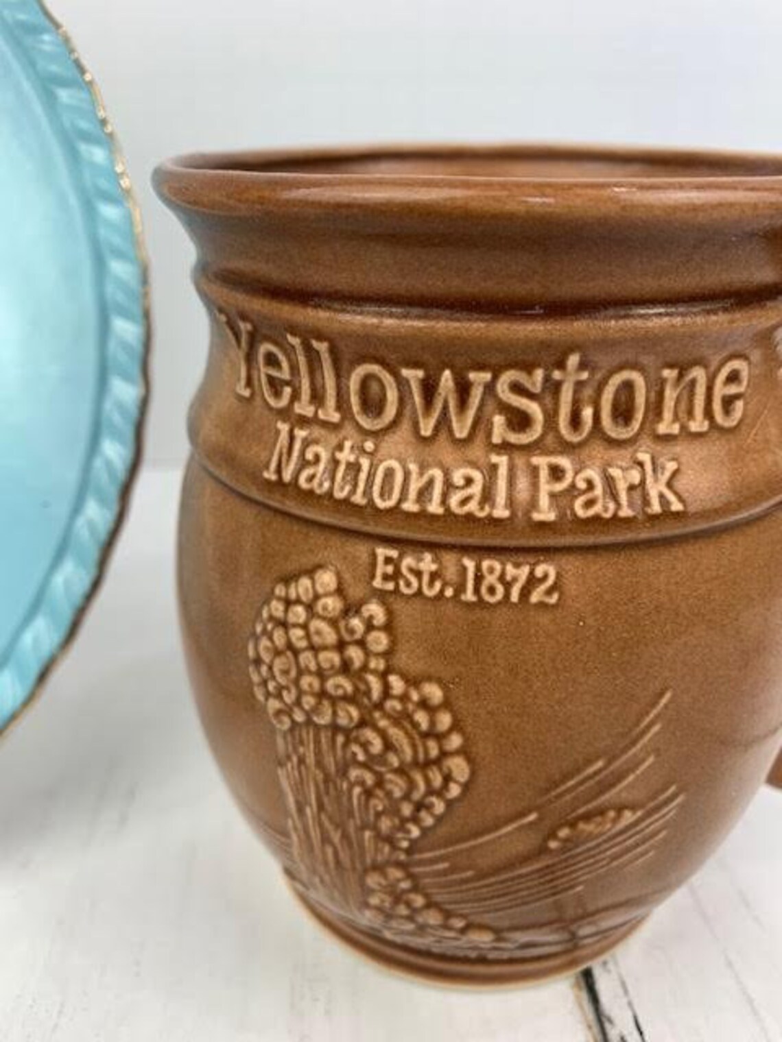 Yellowstone Souvenir Plate Collectible Yellowstone Plate Old Etsy