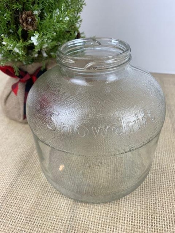 Snow drift glass jar Snow drift glass jar