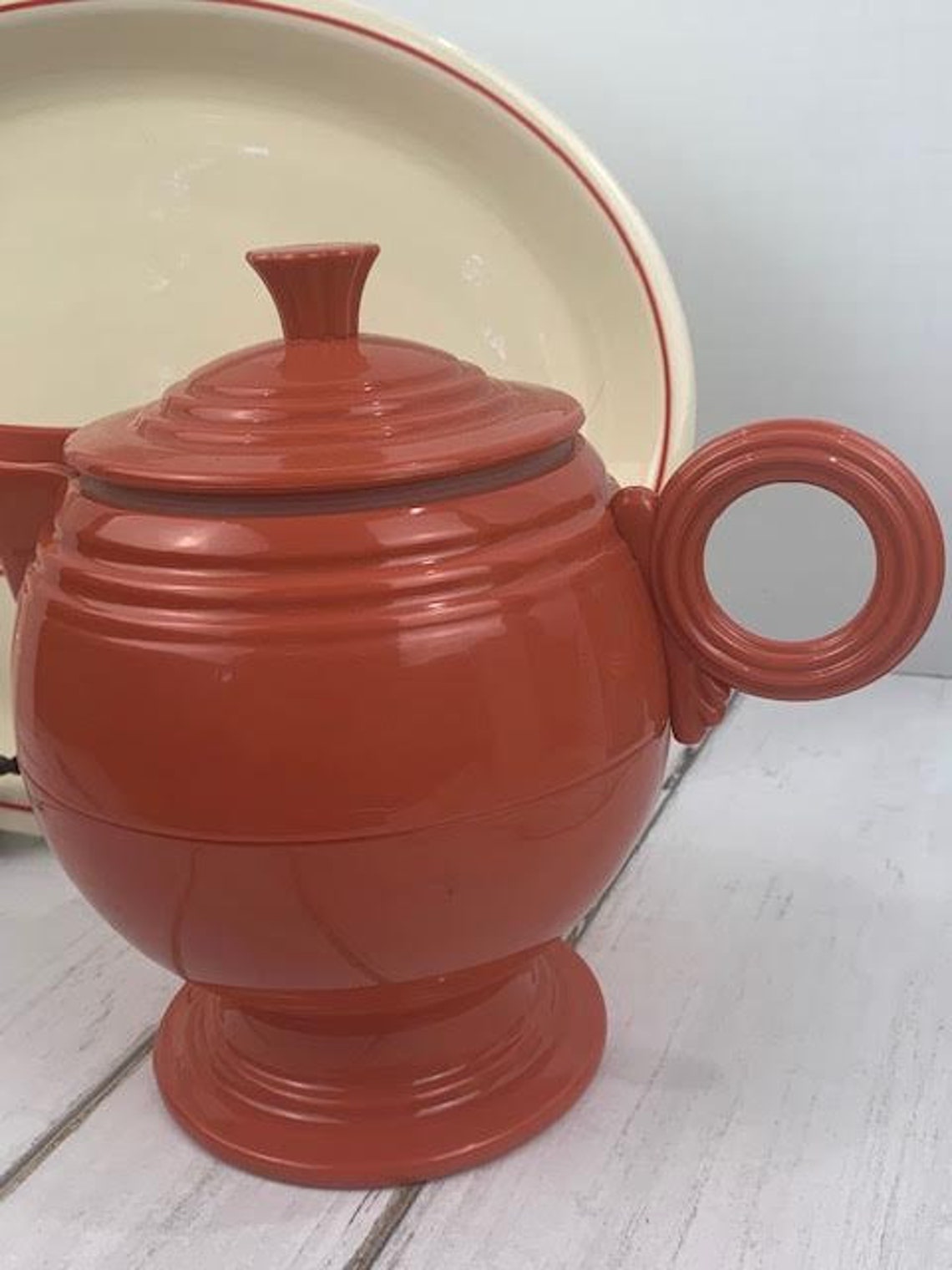 RARE Insulated Fiesta Teapot in Persimmon Fiesta Persimmon Etsy