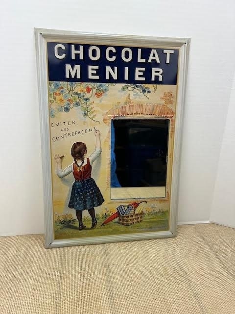CHOCOLAT MENIER 木製ボックス Antique Chocolat Menier wooden box from Bellevue Vintage