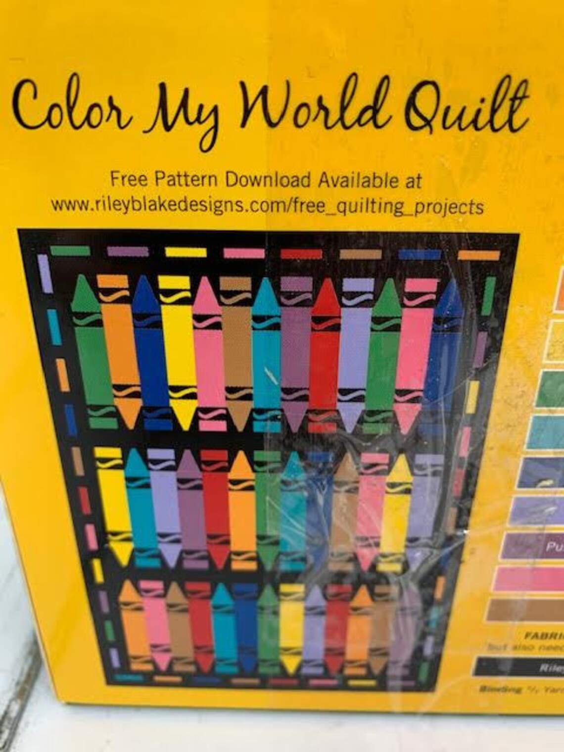 2016 Riley Blake Crayola Fabric Colors Crayon Quilt 10 Fat Etsy