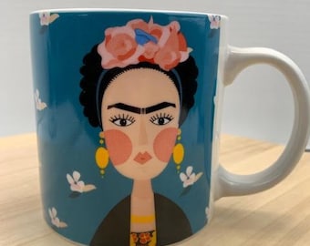 Frida Kahlo Coffee Mug, Art Wow Frida Kahlo Mug, Frida Kahlo Mug, Art Wow Mug Diseñado en Inglaterra, Frida Kahlo Eyebrows, Frida Kahlo Love