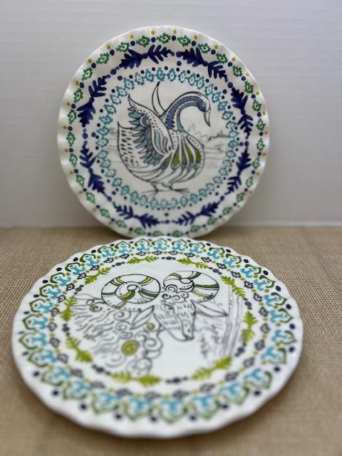Anthropologie Swans Plate
