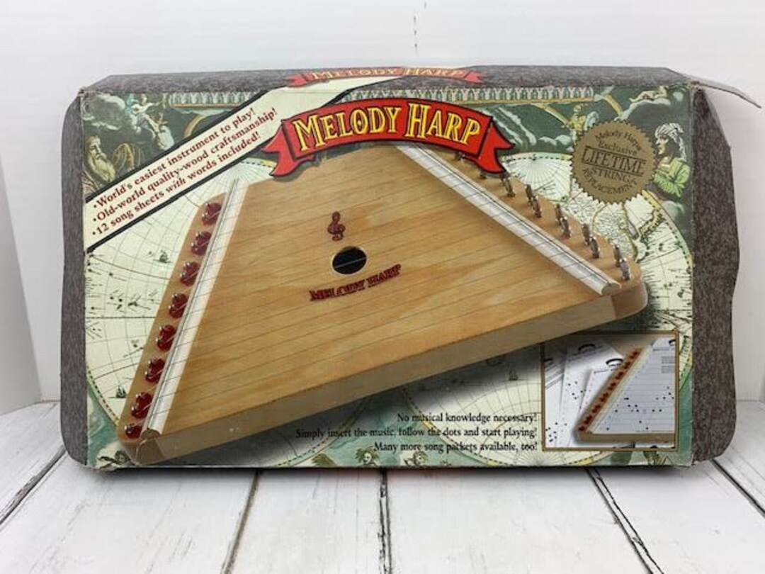 Melody Lap Harp Made in Romania, Beautiful Melody Harp for Children