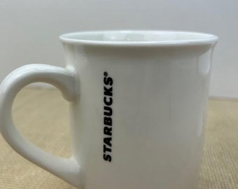 Classic White Starbucks Mug, 12 Oz Classic Starbucks Mug, Simple White  Starbucks Mug - Etsy