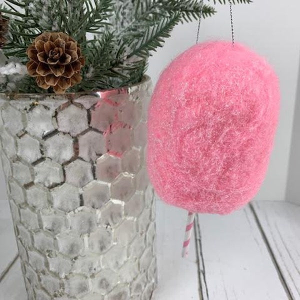 Pink Cotton Candy Ornament, Pink Candy Floss Ornament, Cotton Candy Xmas Ornament, Cotton Candy Lover, Cotton Candy, Foodie Ornament