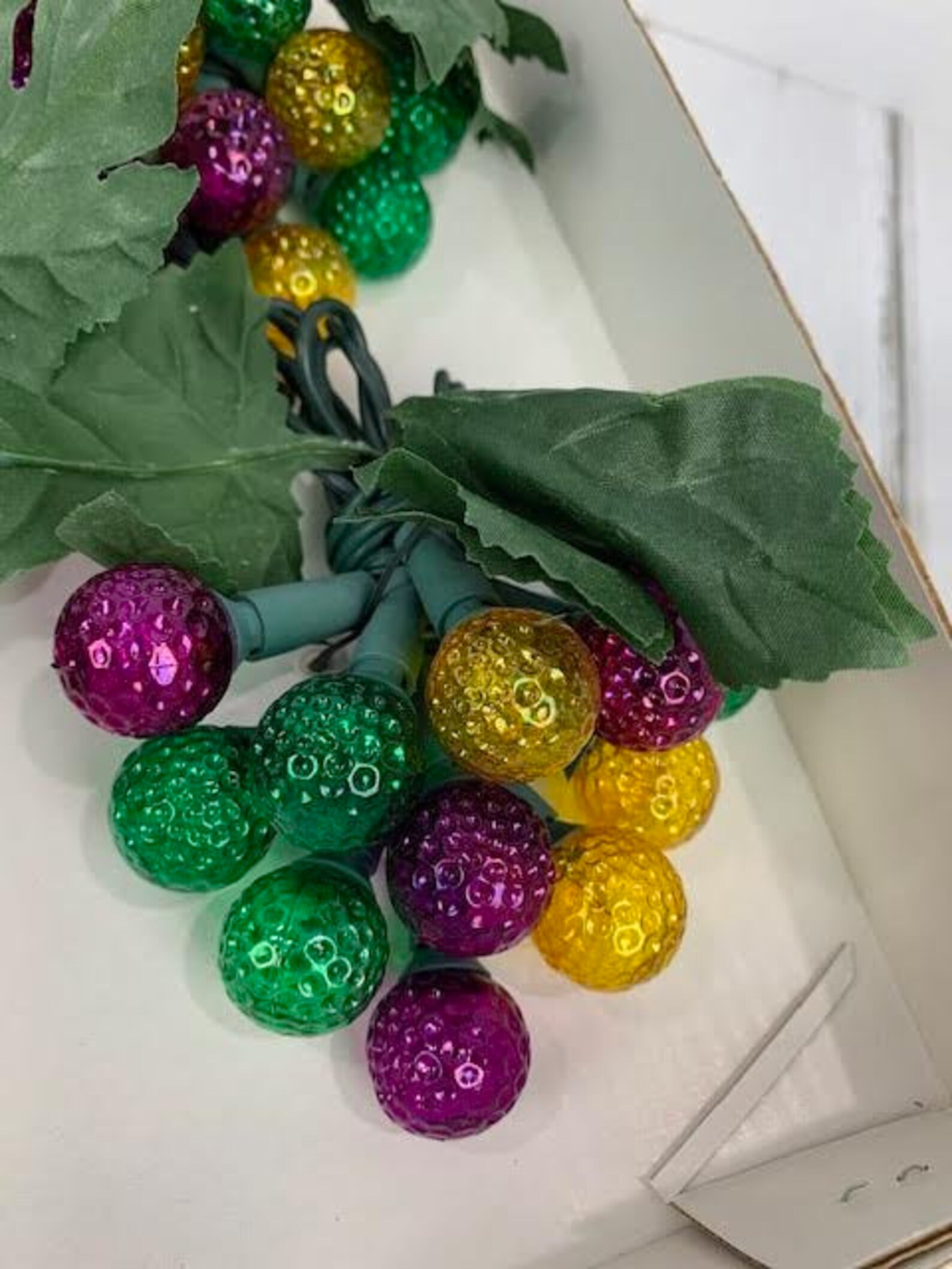 Novelty Grape Cluster String Lights Vintage Ball One Gallon Etsy