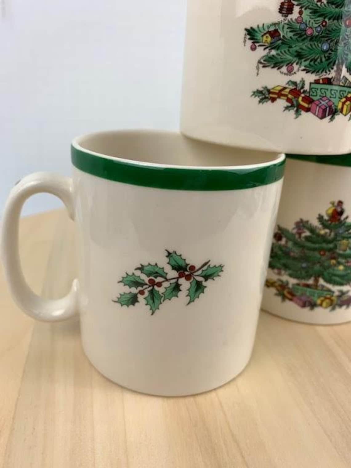 Spode Christmas Tree Mugs Set of 3 Spode Christmas Mugs Etsy