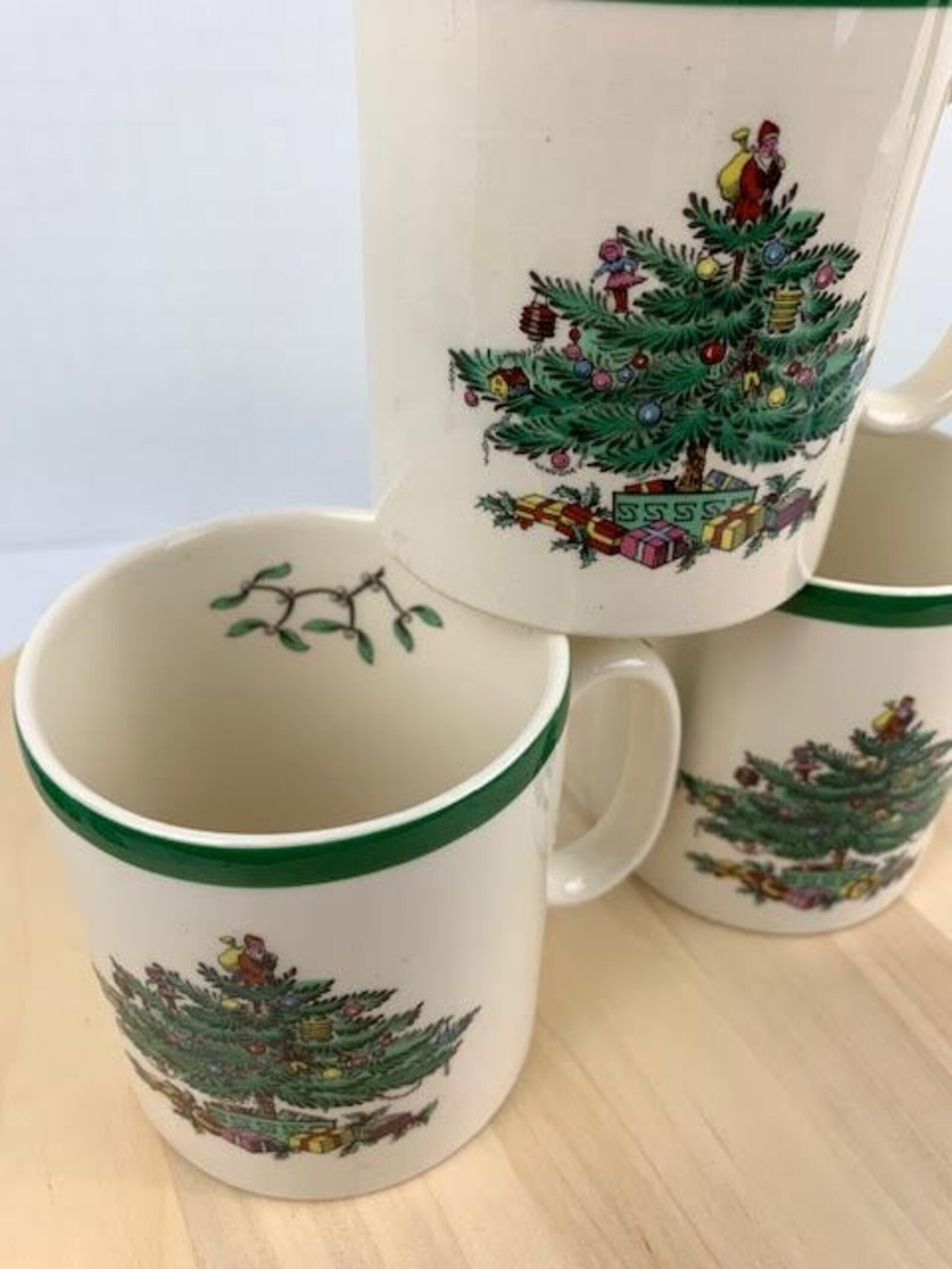 Spode Christmas Tree Mugs Set of 3 Spode Christmas Mugs Etsy