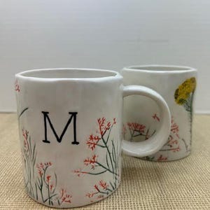 OOS Dagny Monogram Mugs from Anthropologie, Dagny Initial M Mug, Dagny Initial T Mug, Dagny Floral Monogram Mugs, AnthroHome, Anthropologie image 6