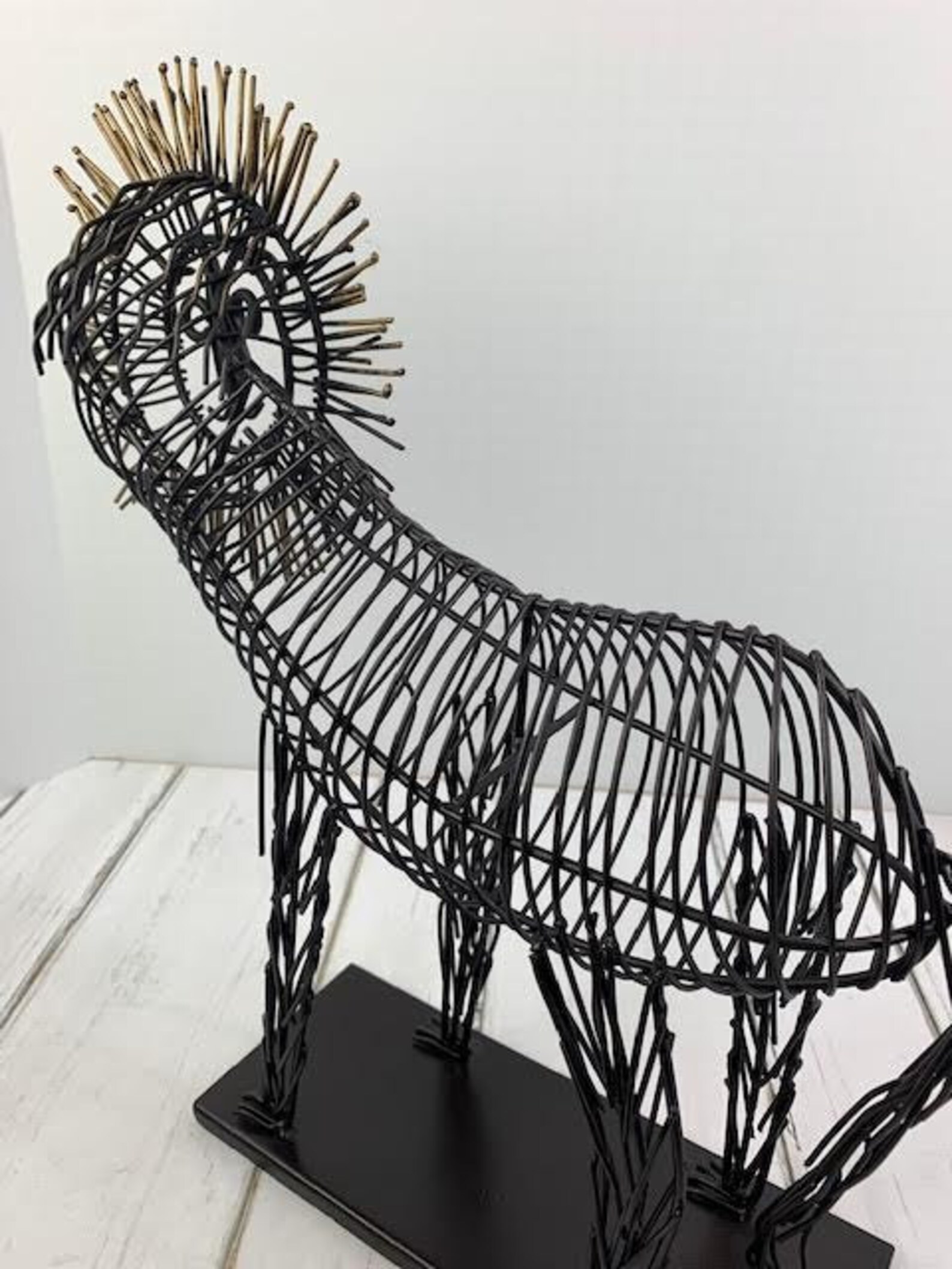 Metal Lion Sculpture Metal Lion Figure OOS Pier 1 Lion Etsy