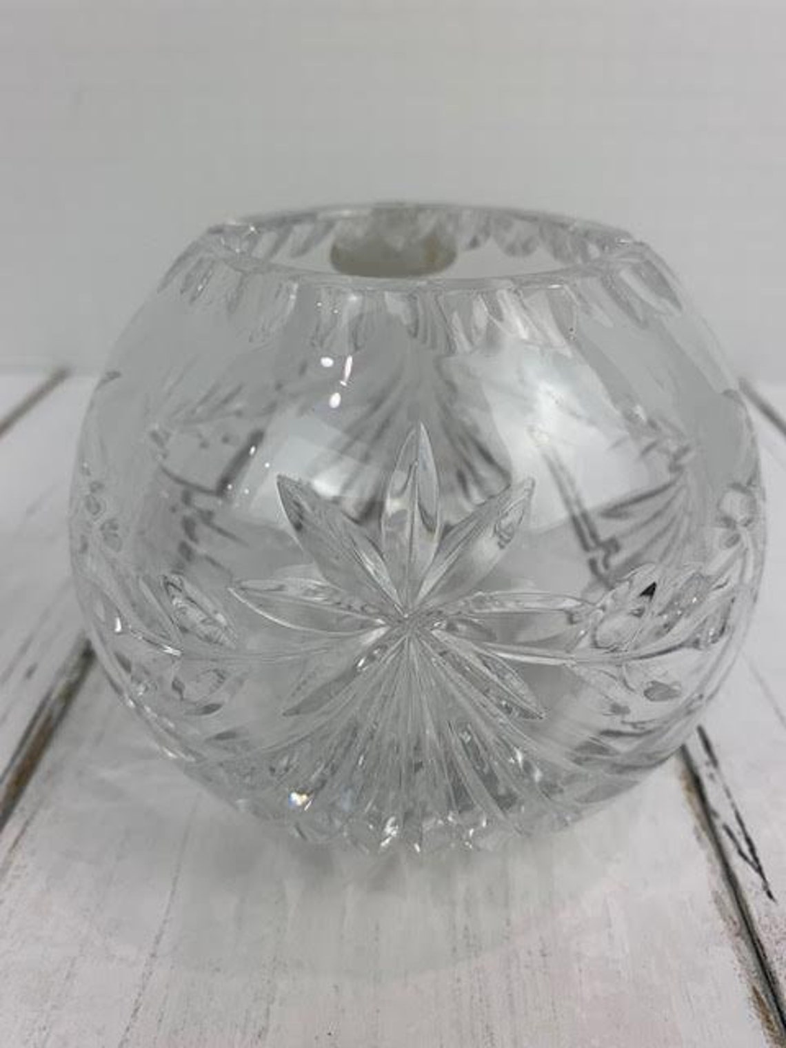 Bohemia Hand Cut Lead Crystal Vase Czech Cut Crystal by Etsy