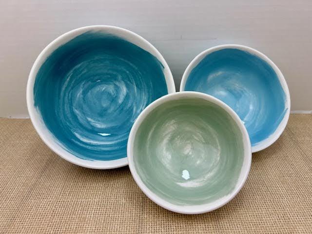 West Elm Blue Bowls
