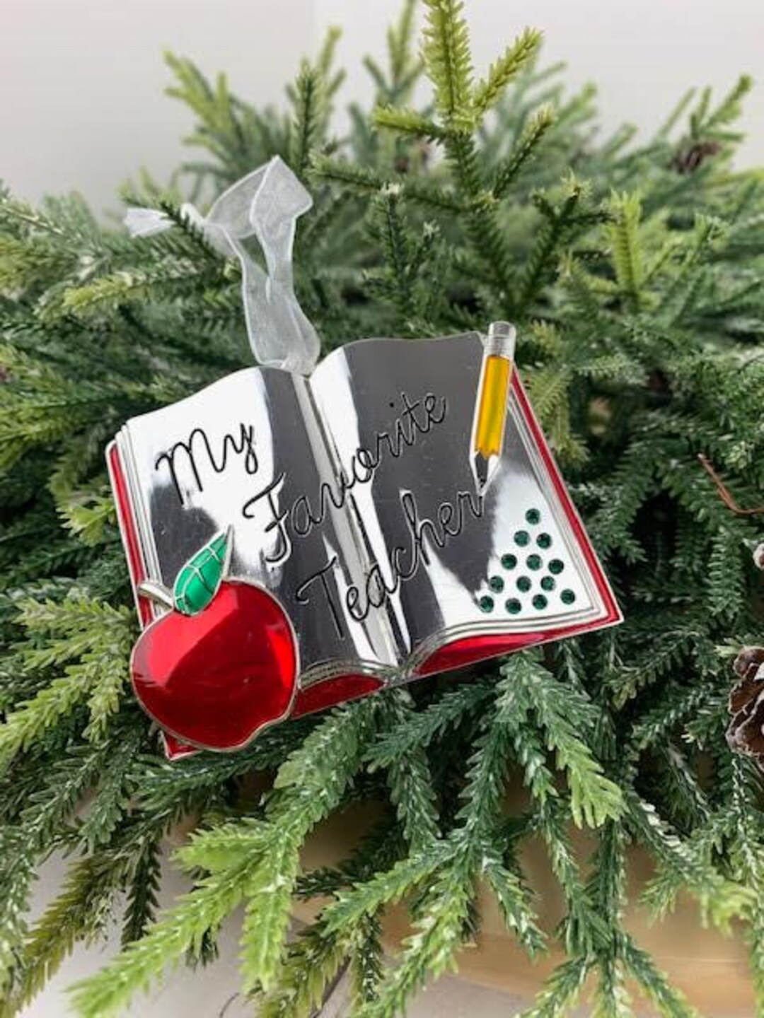 My Favorite Teacher Ornament Ornament for a Favorite Teacher Etsy