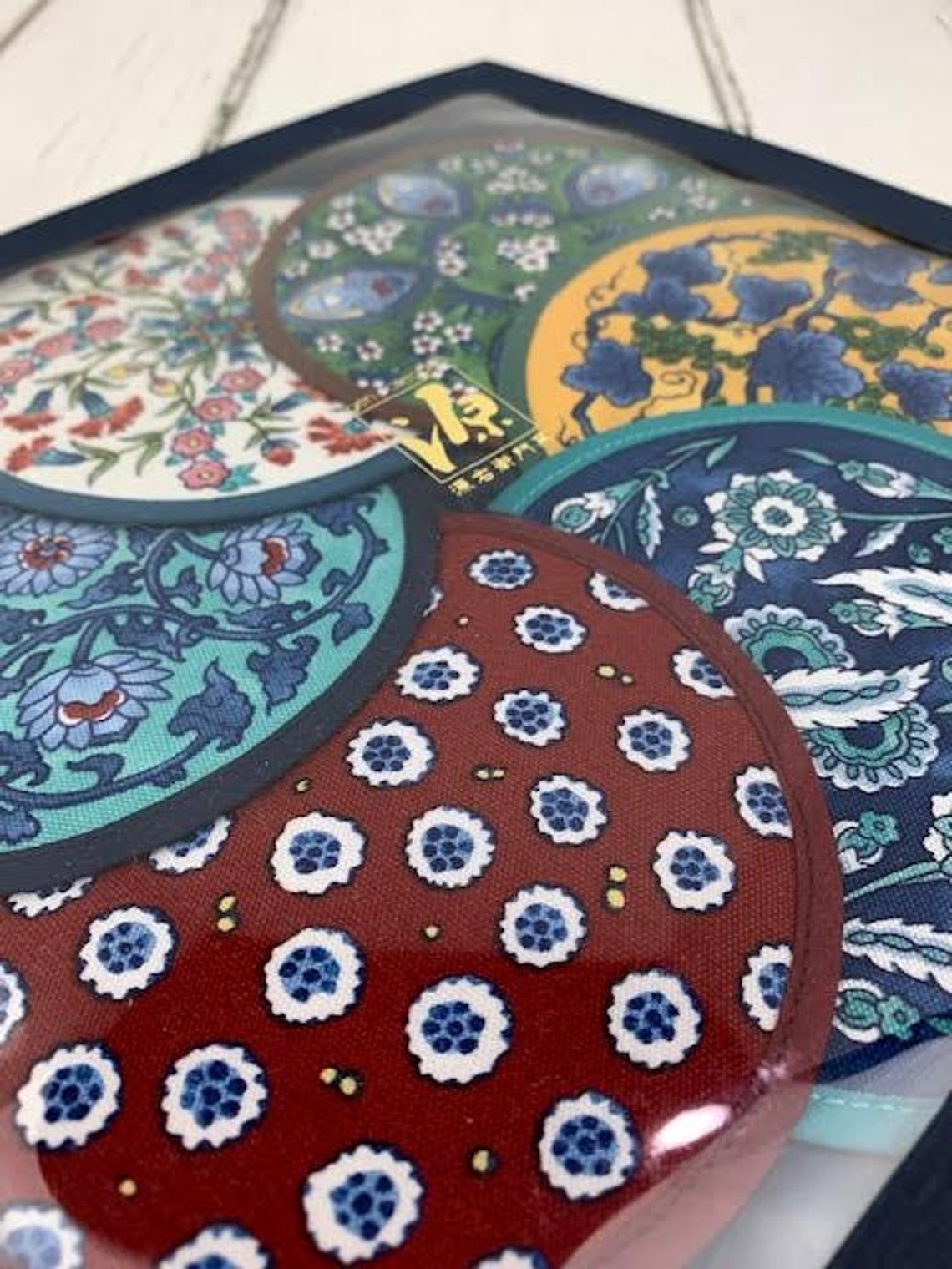 Gen Collection Fabric Coasters from Japan Japanese Coasters Etsy