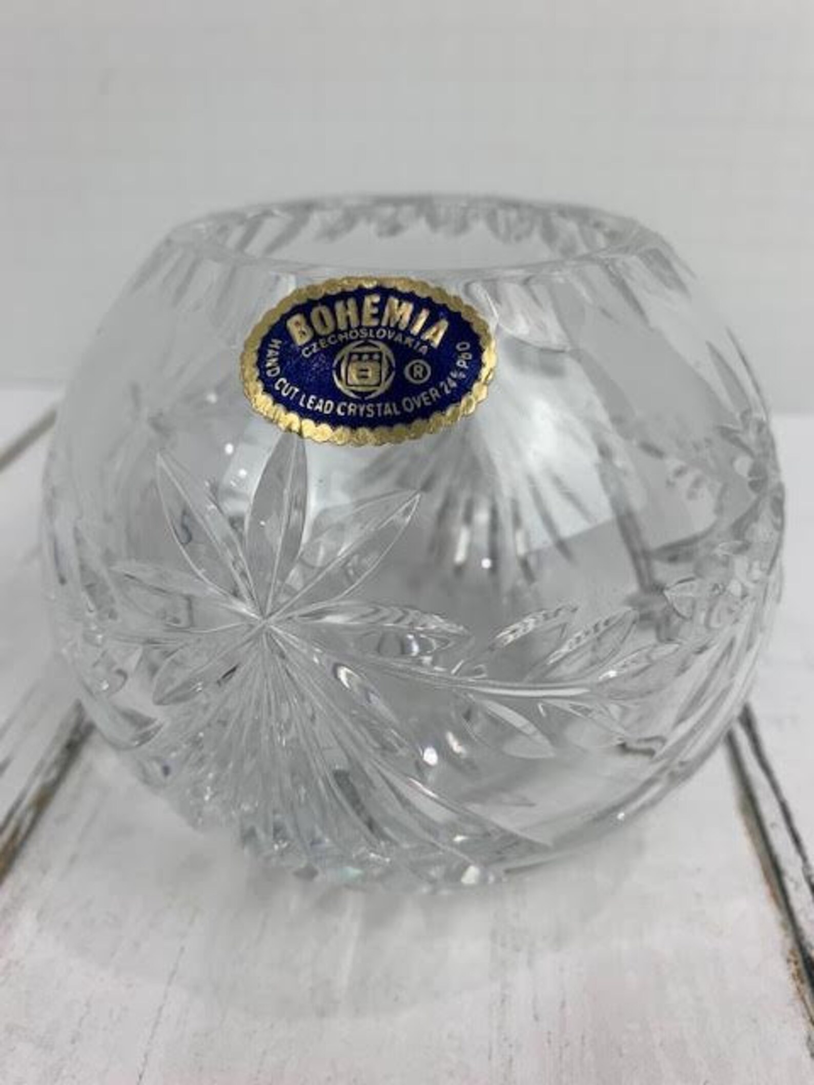 Bohemia Hand Cut Lead Crystal Vase Czech Cut Crystal by Etsy Italia