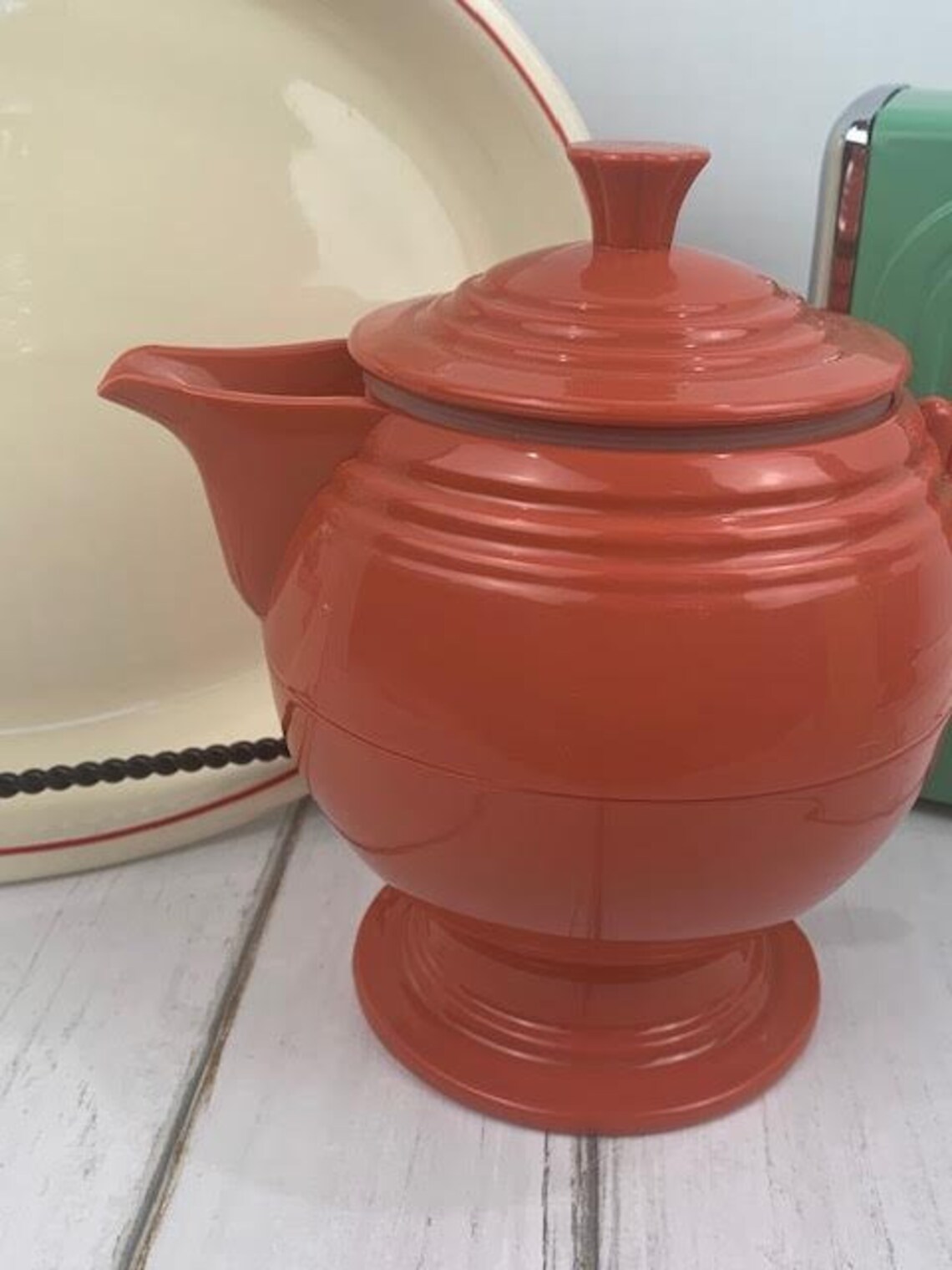 RARE Insulated Fiesta Teapot in Persimmon Fiesta Persimmon Etsy