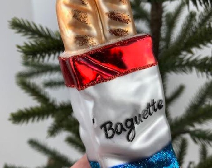 French Baguette Ornament, Baguette Ornament, French Bread Ornament