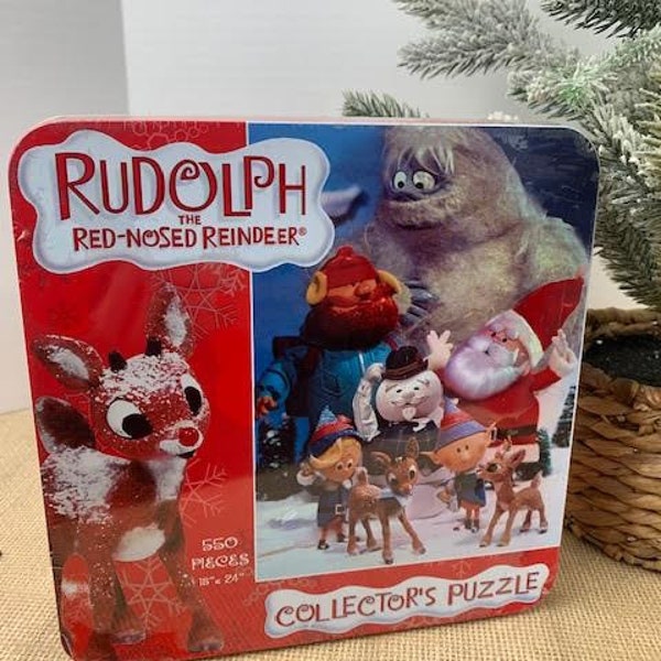 Rudolph The Red Nosed Reindeer TV Special Collectors Puzzle, 550 pc Collectors Puzzle Featuring Rudolph from the TV Special, Sealed NIB