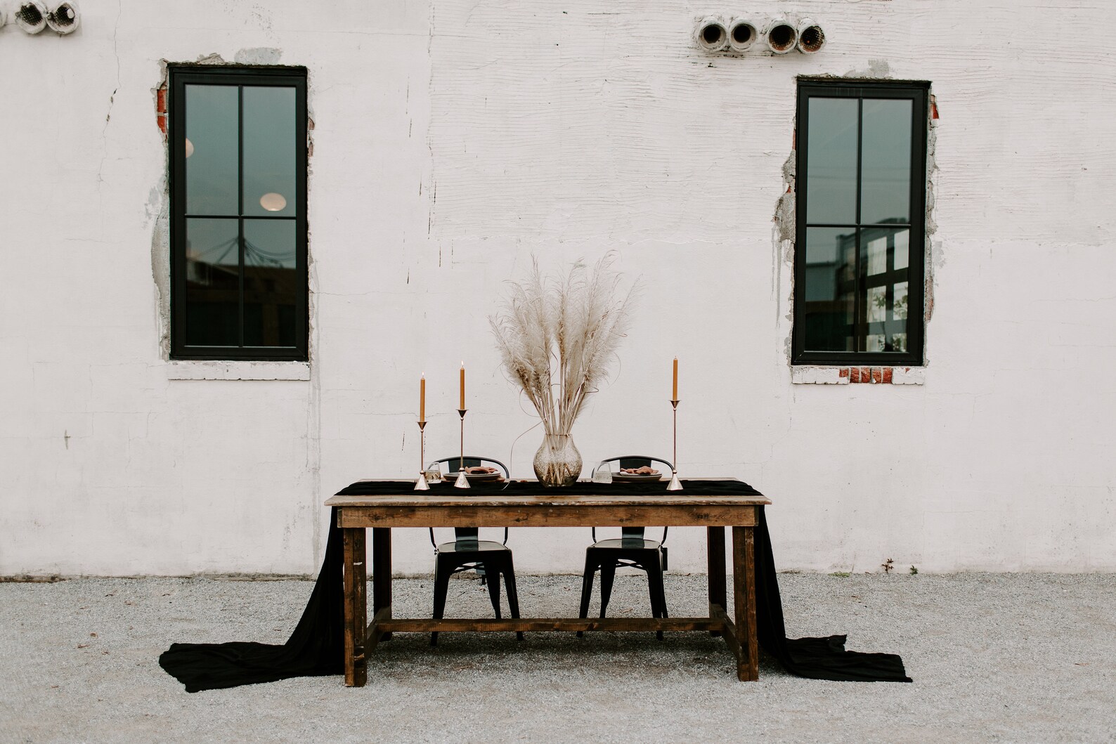 Black Table Runner Black Wedding Runner Rustic Outdoor Etsy