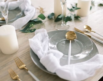 White Wedding Napkin, Classic Wedding, Table Decor, Winter Wedding, Neutral Wedding