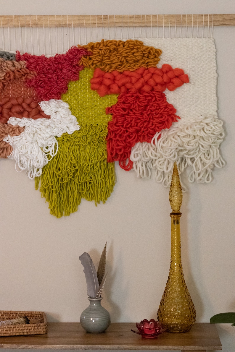 Extra Large Woven Wall Hanging Chartreuse Home Decor Color Etsy