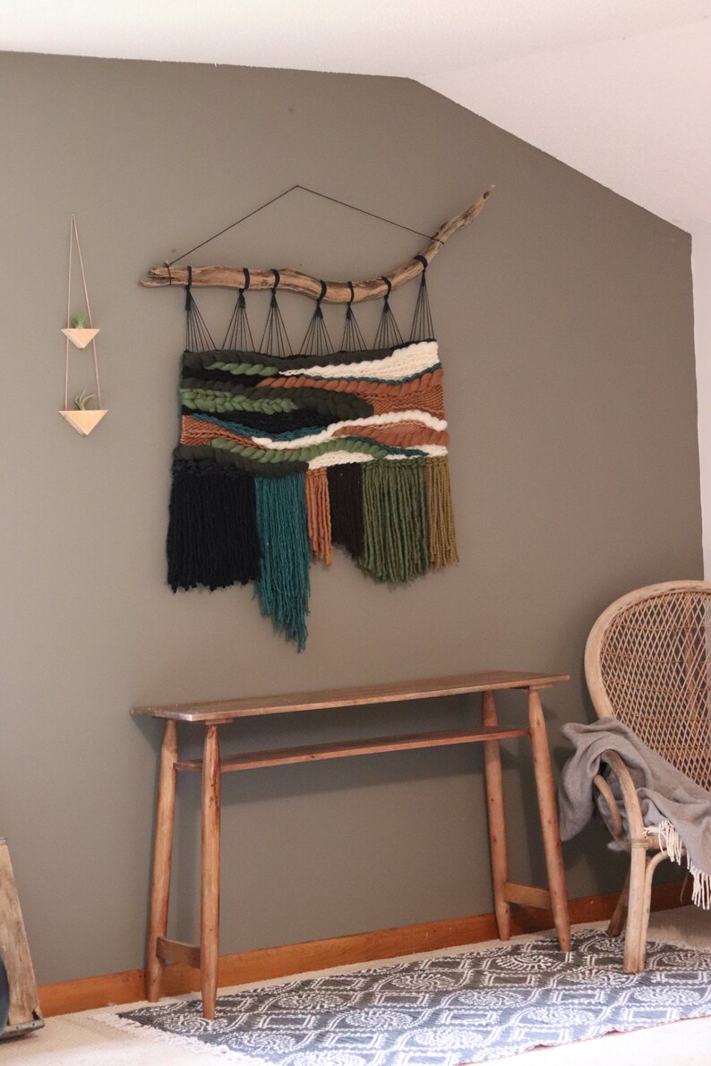 Woodland Wall Hanging Green Home Decor Nature Inspired Art Etsy