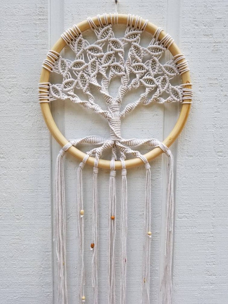 Diy Arbre De Vie Macramé Tree of Life / Gran Macrame Wall Hanging / Circle Art / Woven | Etsy
