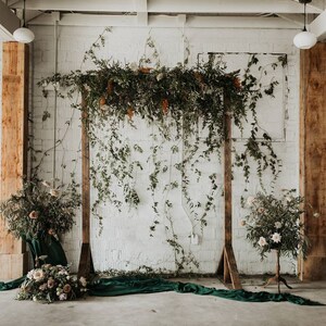 Emerald Green Table Runner, Dark Green Wedding, Garden Wedding, Moody Wedding Decor image 4