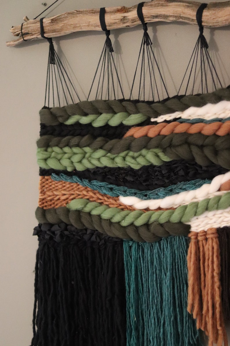 Woodland Wall Hanging Green Home Decor Nature Inspired Art Etsy