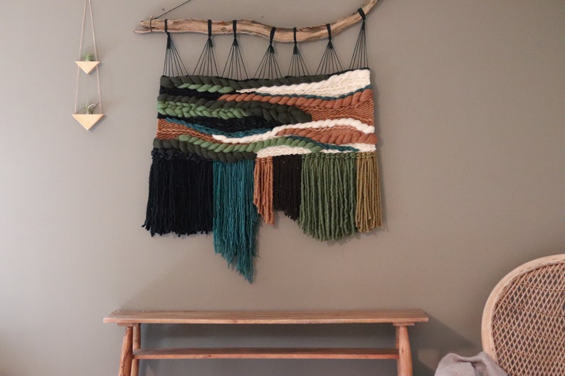 Woodland Wall Hanging Green Home Decor Nature Inspired Art Etsy