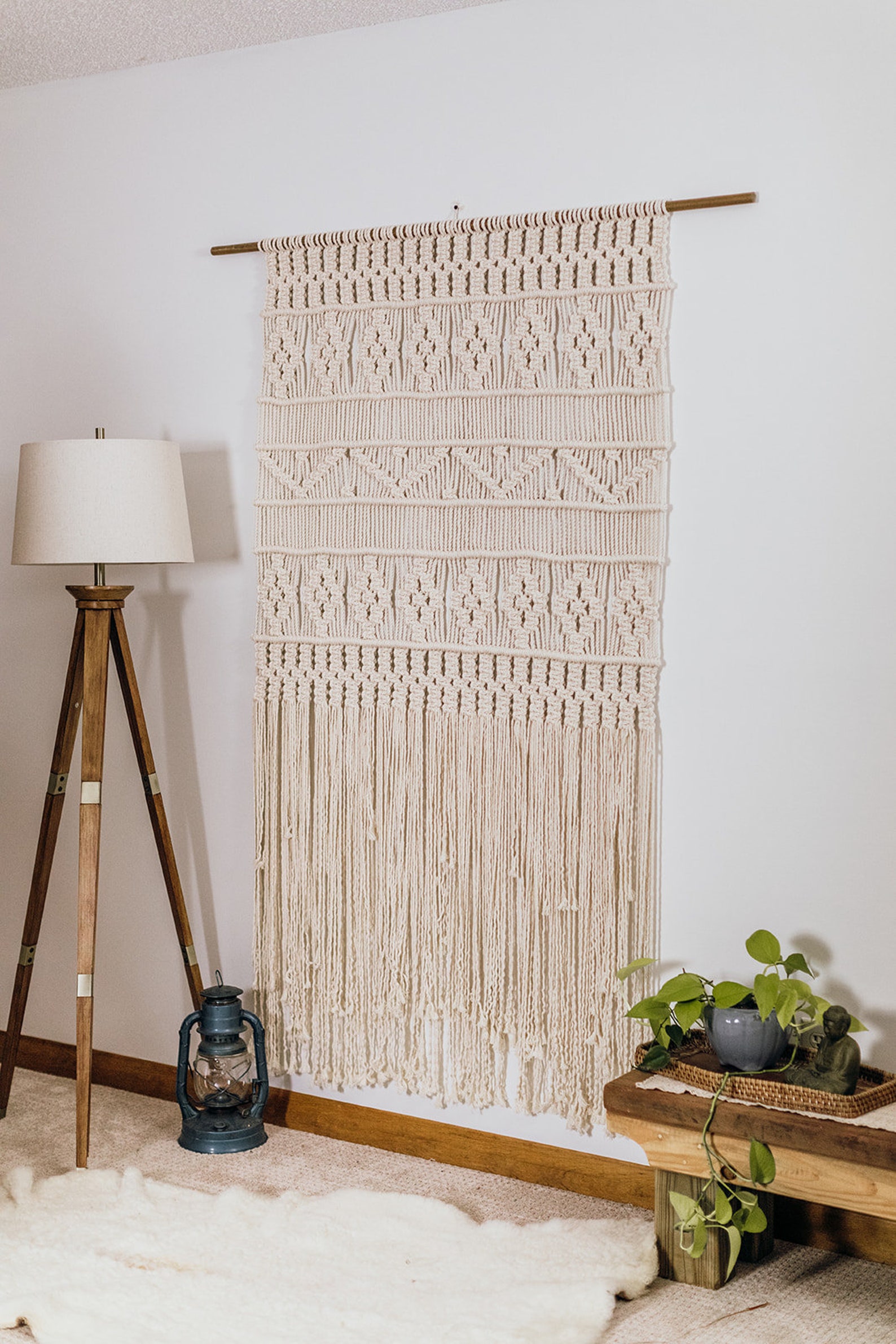 XL Macrame Wall Hanging Macrame Panel Macrame Room Divider Etsy