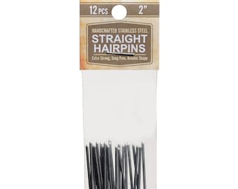 Amish Made Heavy Duty 2" zilveren roestvrijstalen haarspelden haarspeldpakket