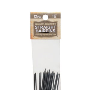 Amish Made Heavy Duty 1 5/8 &quot; Silver Stainless Steel Hairpins Hair Pin Pack