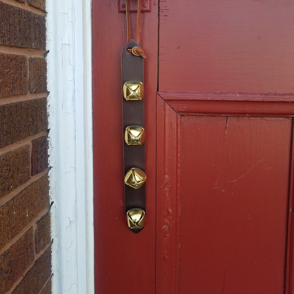 Leather Sleigh Bells Door Knob Etsy