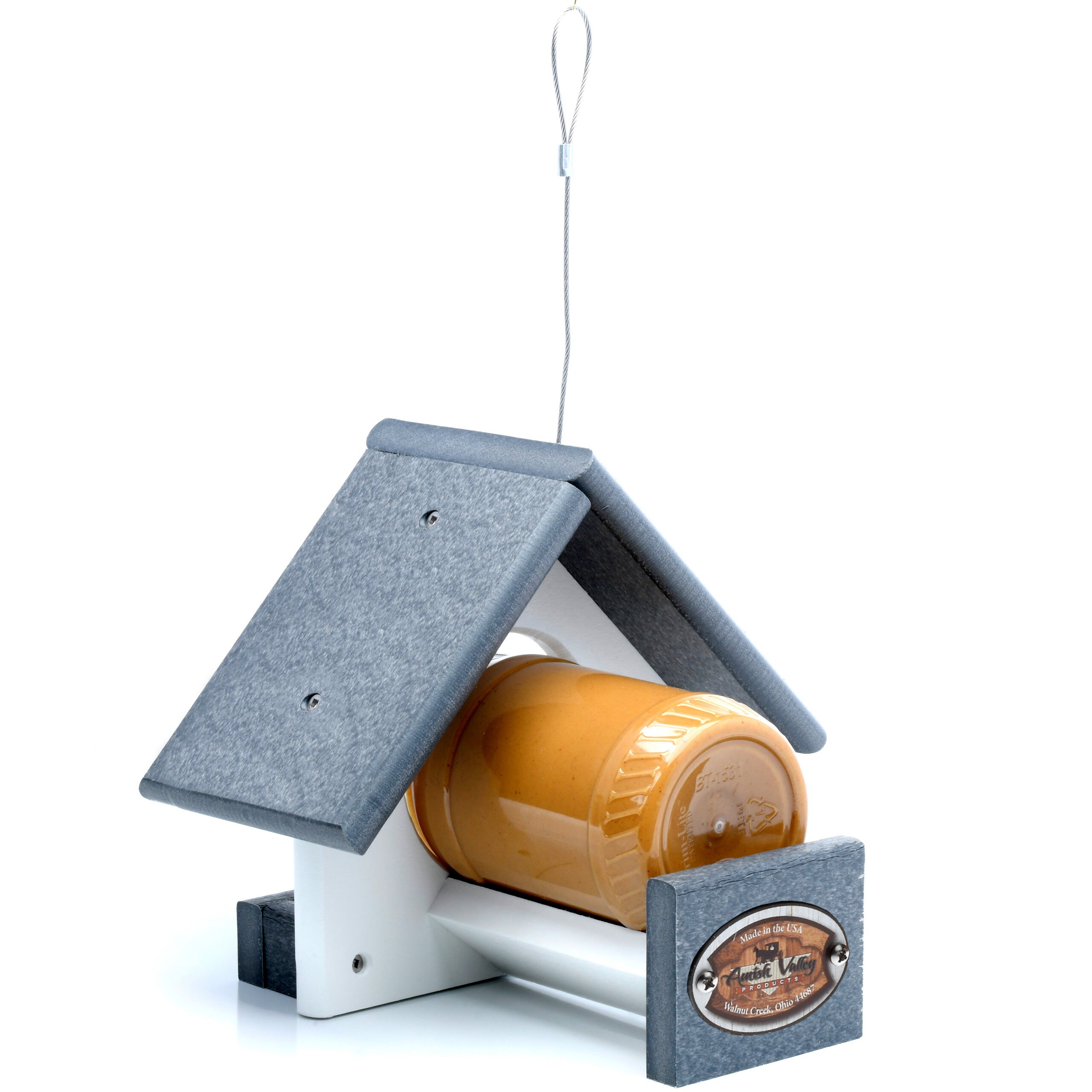 Amish Valley Products Peanut Butter Jar Bird Feeder Poly Wood Etsy