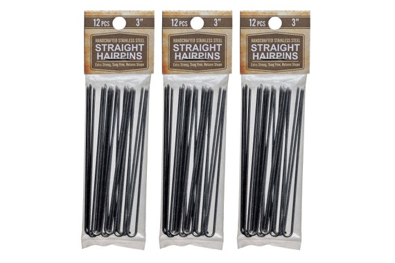 Amish Made Heavy Duty 3 Stainless Steel Hairpins 3 Packs Etsy