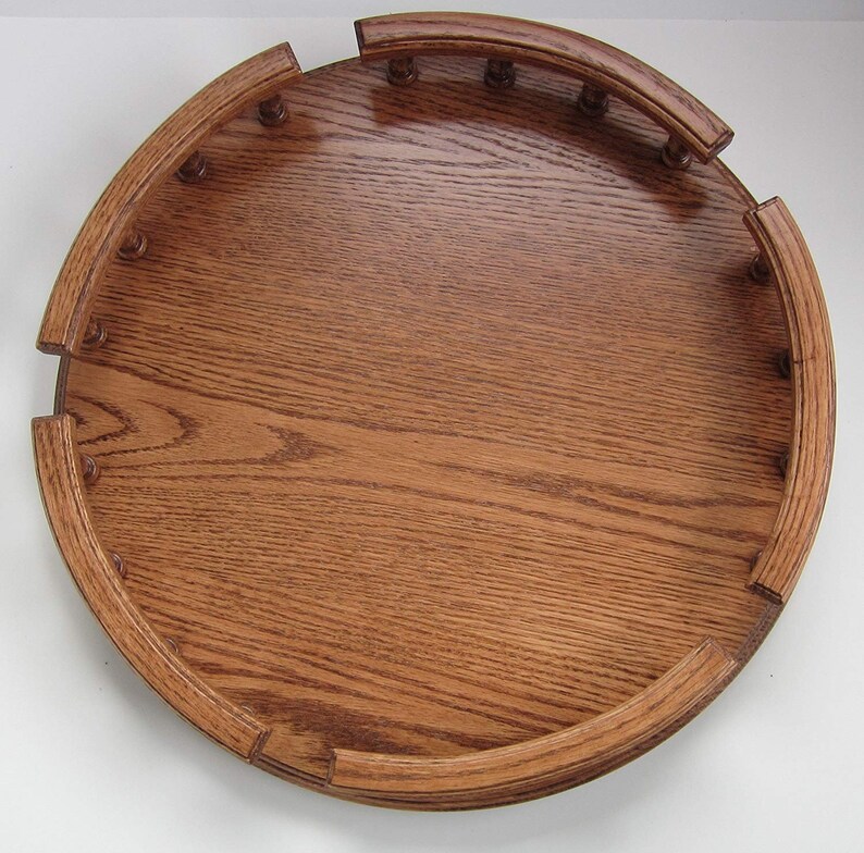 Amish Handcrafted 18 Lazy Susan Turntable Solid Oak Etsy