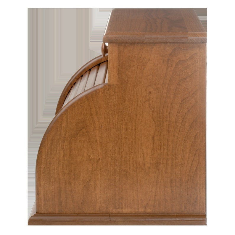 Bread Box Roll Top Amish Handcrafted Storage Solid CHERRY Etsy