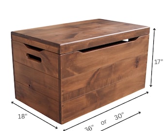 Amish Solid Wood Storage Chest | Hope Chest | Blanket Trunk | Anti-slam Hinges | Bedroom | Entryway |   Clothes | Toy| Shoe| Linen Storage