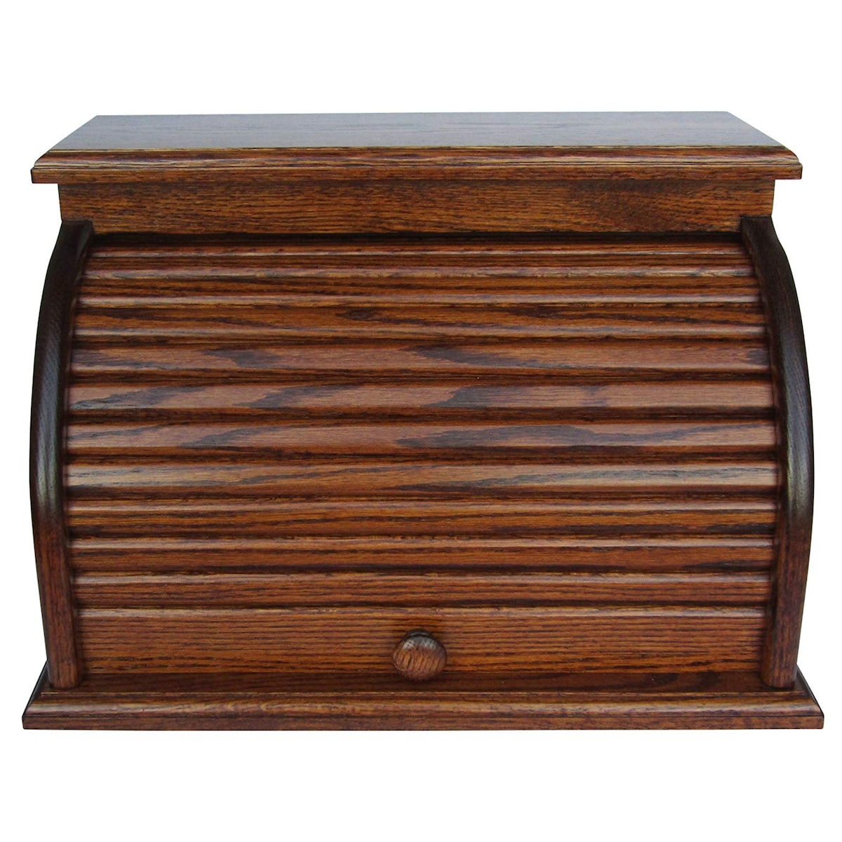 Bread Box Roll Top Amish Handcrafted Storage Solid Oak Deep Rich Finish Bin Wooden - Etsy