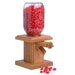 Handcrafted Amish Wooden Candy Dispenser Glass Jar Solid Oak Wood Mms Peanuts Reeses Pieces Skittles Jelly Beans Runts Sorrel